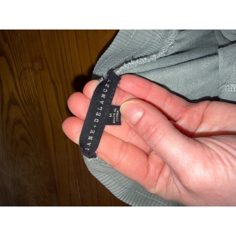 Jane + Delancey Sage Green Mineral Wash Joggers Womens Medium Drawstring Pockets - Picture 3 of 8